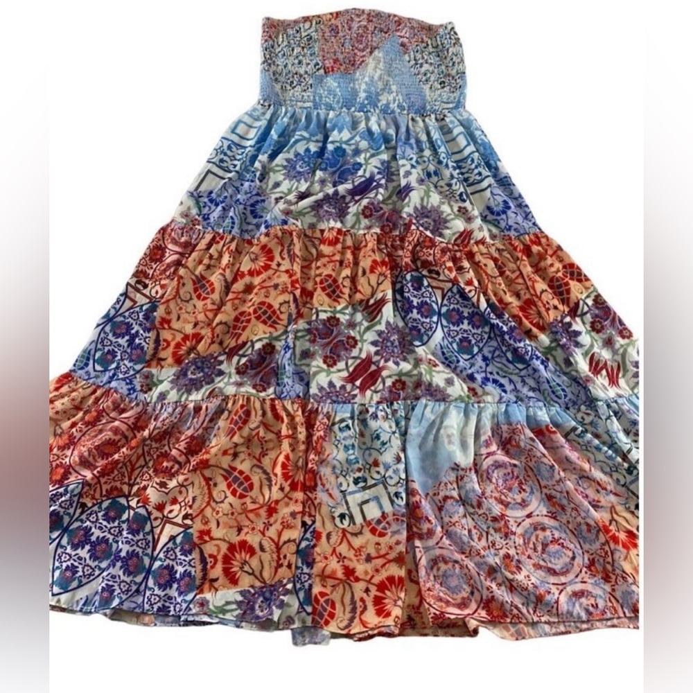 City Chic Women's Cassia Colorful Strapless Maxi Dress Ivory - L/20